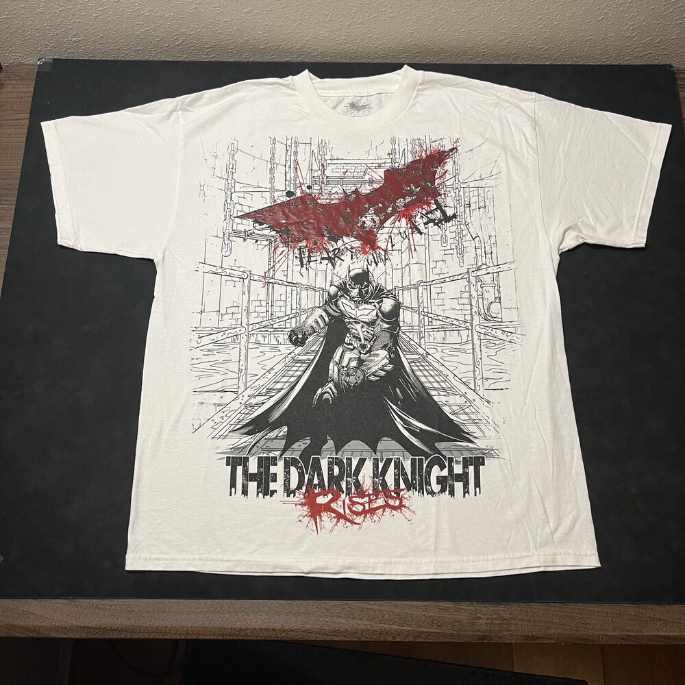 Vintage The Dark Knight Shirt Batman All Over Print Movie Promo Joker Ledger y2k